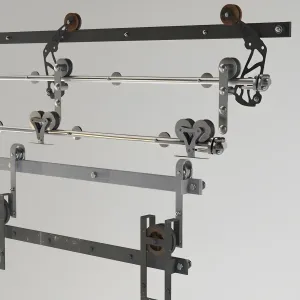 Rails for sliding doors
