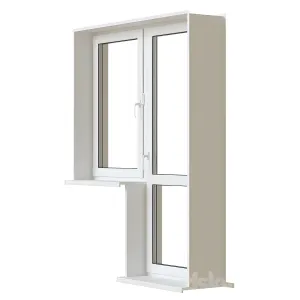 A set of plastic balcony doors