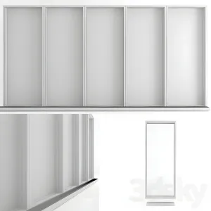 Panoramic window in the floor with radiator