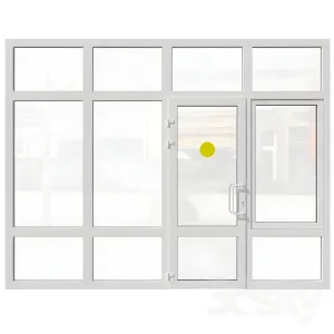 Plastic stained glass window door