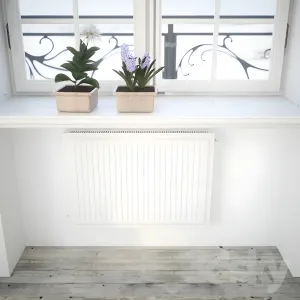 Set classical arched windows with decor