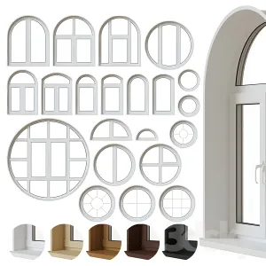 Set of round arched windows