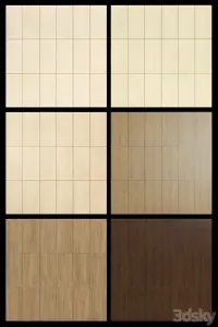 Acoustic decorative panels kinds set