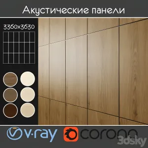Acoustic decorative panels kinds set