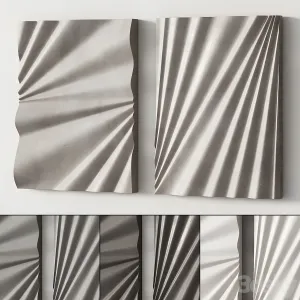 Decorative wall art waves gypsum wall sculpture