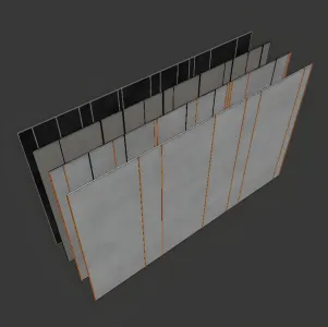 Decorative wall panel set 4