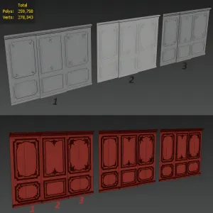 Wall molding Boiserie classic panels