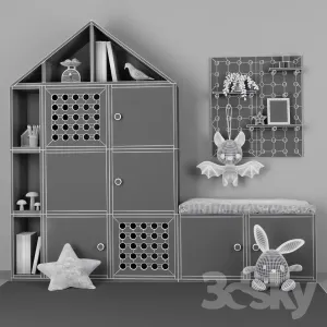 Furniture for childrens room with decor