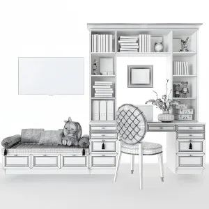 Efi concept kid miss bunny a workplace with a tv zone