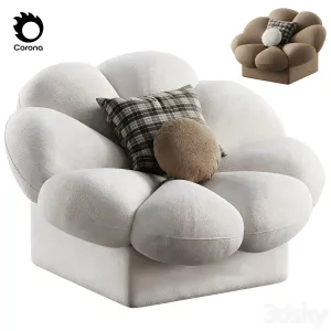 Flower shape armchair by wise furniture