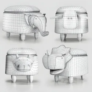 Hippo childrens storage stool
