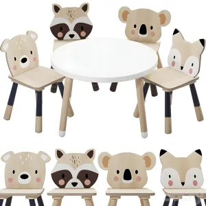 Tender leaf forest table chair for children