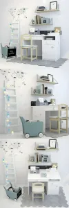Writing table decor for a nursery