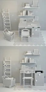 Writing table decor for a nursery