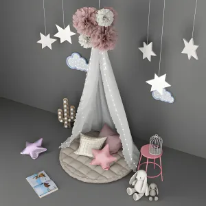 Decorative set for children with canopy