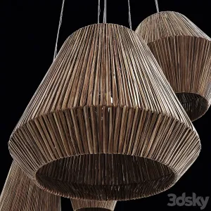 Lamp barrel big rattan n