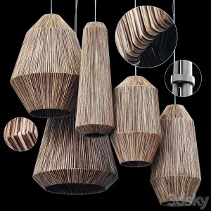 Lamp barrel big rattan n