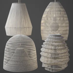 Rattan lighting set 2