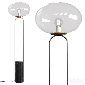 Polo black marble floor lamp by CB