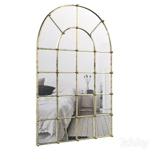 Metal Arch Window Wall Mirror OAWY