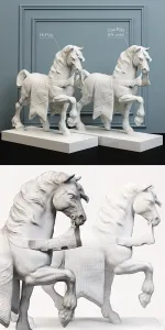 Lladro sculpture palace horse