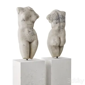 Venus tattoo torso sculpture