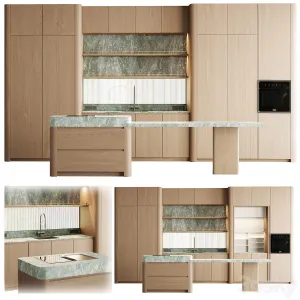 Kitchen cabinet with island