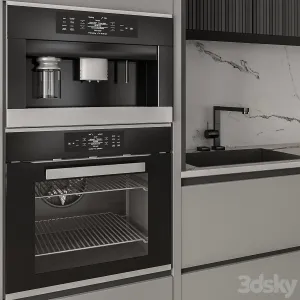 Kitchen Modern Gray Black Cabinets