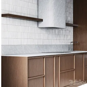 Modern kitchen with ceramic tiles