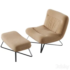 Linen armchair Helma