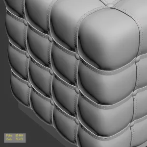 Leather ottoman