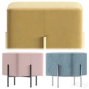 Pouf Gato Velvet Leather made by Cosmo