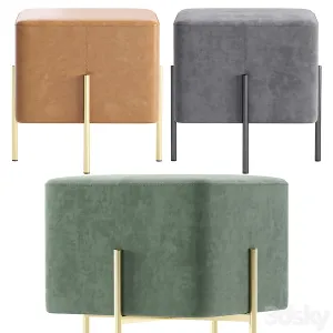 Pouf Gato Velvet Leather made by Cosmo
