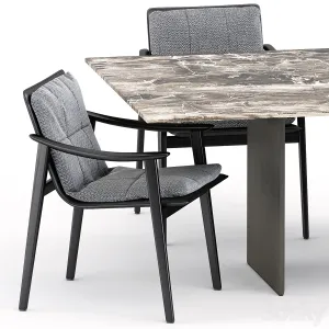 FYNN chair LINHA DINING TABLE by Minotti