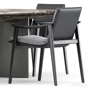 FYNN chair LINHA DINING TABLE by Minotti