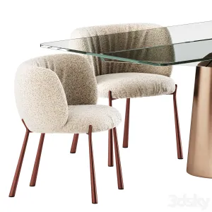 Mys Chairs Spike Table by Midj