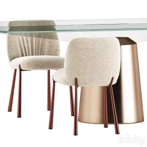 Mys Chairs Spike Table by Midj