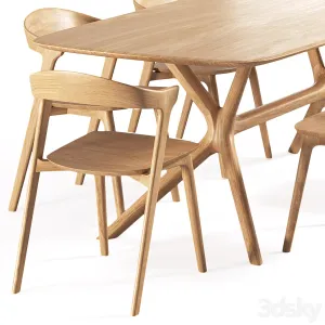 Oak bok chair oak table