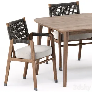 ORTIGIA CHAIR by flexform GRASSHOPPER TABLE
