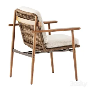 Trio Outdoor Dining chair Drake Outdoor table by Minotti