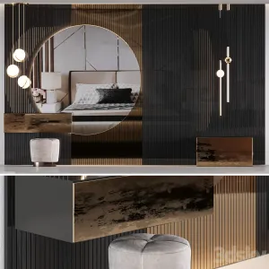 Wall panel dressing table