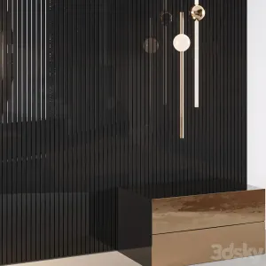 Wall panel dressing table