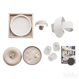 Living contemporary nature accessories decor set