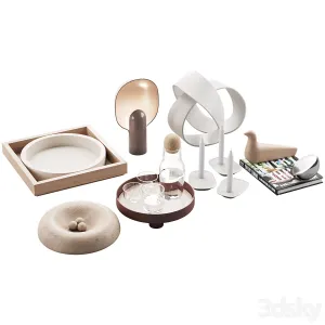 Living contemporary nature accessories decor set