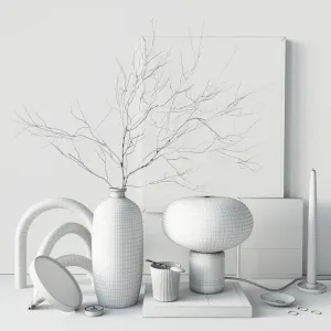 White decorative set