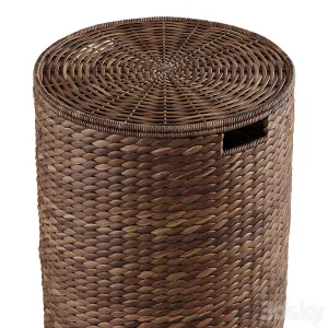 Wicker laundry baskets