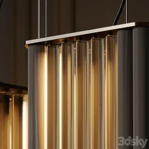 VeniceM Numa Pendant Light in Brass Glass