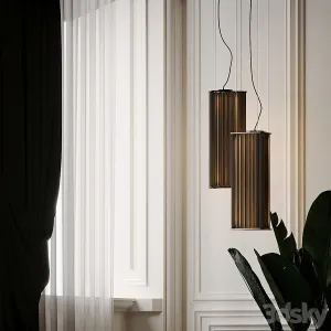 VeniceM Numa Pendant Light in Brass Glass