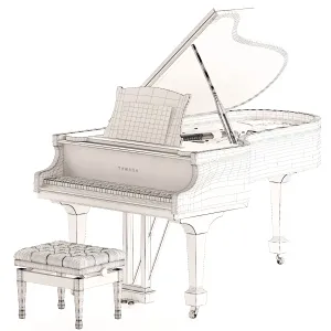 Grand Piano with Stool Notes