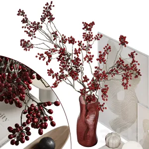 Branches with berries decor set